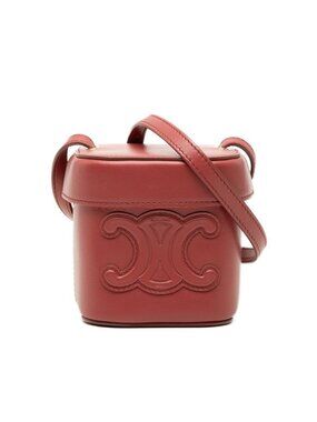 Celine Cuir Triomphe Crossbody Small Box Shoulder Bag Mini Pochette Pink Leather